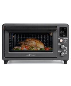 VAL CUCINA Infrared Heating Air Fryer Toaster Oven Combo, with Non-toxic Enamel-coated Interior, Extra Large Countertop Convection Oven 10-in-1 Combo, 6-Slice Toast, Enamel Baking Pan Easy Clean