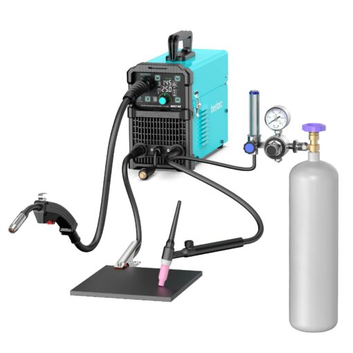 bestarc 145A MIG Welder, 110V/220V Dual Voltage Gas/Gasless Flux Core MIG Welder/Lift TIG/Stick 3 in 1 Synergic MIG145 9GEN Welding Machine, Flux/Solid Welder Digital Screen Display - Image 2