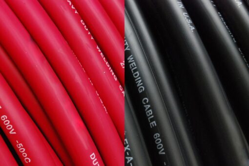 TEMCo WC0470-40' (20' Blk, 20' Red) 4/0 Gauge AWG Welding Lead & Car Battery Cable Copper Wire BLACK + RED | MADE IN USA