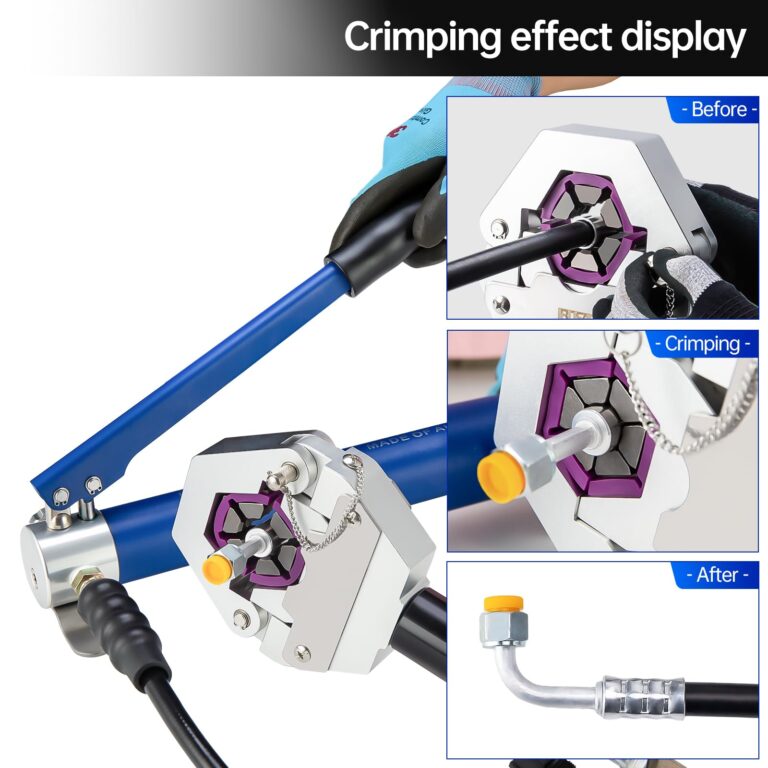 IBOSAD Hydraulic Hose Crimper Hydra-Krimp 71500 Manual A/C Hose Crimper Kit Air Conditioning Repaire Handheld Hydraulic Hose Crimping Tool (Split with Manual Pump) - Image 6