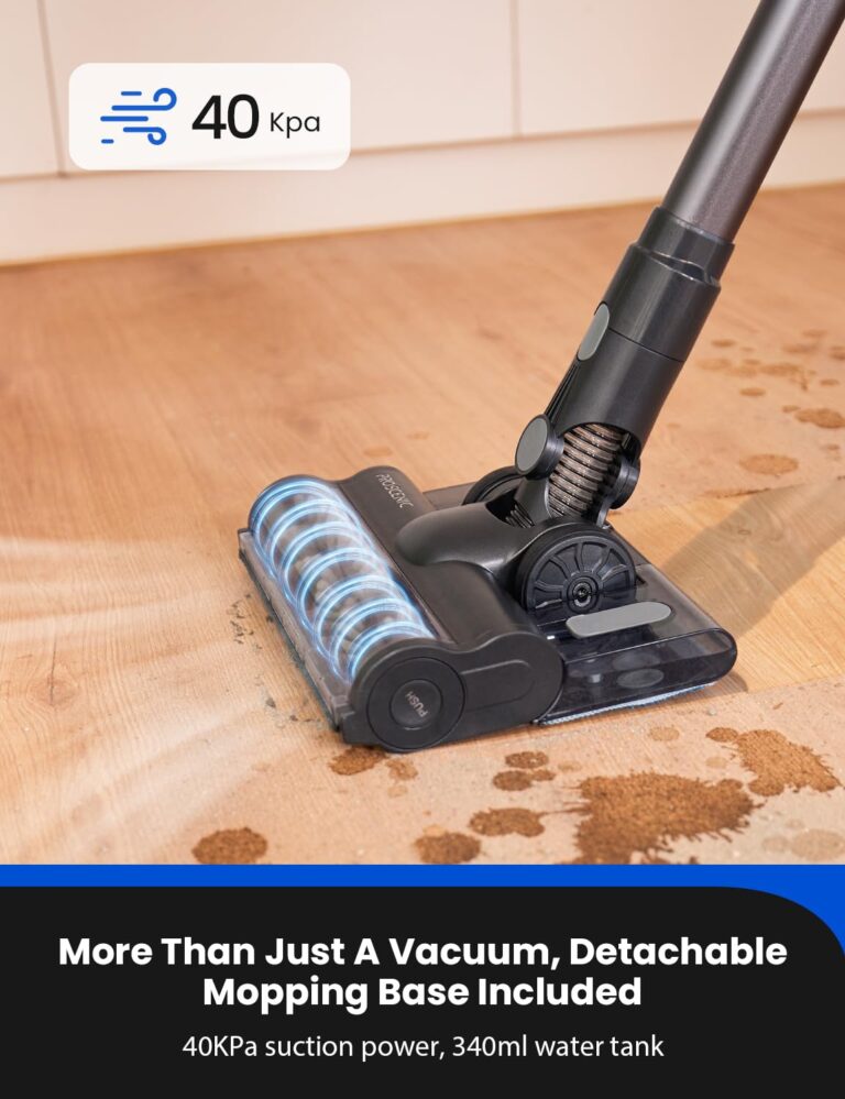 Proscenic Vacuum Cleaners,P11 Mopping Wet Dry Cordless Vacuum and Mop Combo All in one,High Suction Lightweight Stick Vacuum with LED Display,Long Runtime Ease of use Vacuum for Pet Hair(Grey) - Image 6