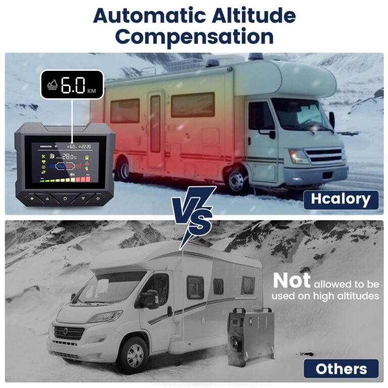 HCALORY 8KW Diesel Air Heater All-in-one 110V AC & 12V DC Support with Altitude Mode 5L Fuel Tank Portable Parking Heater Bluetooth APP Control Heating for Car Truck Boat RV Campers - Image 6