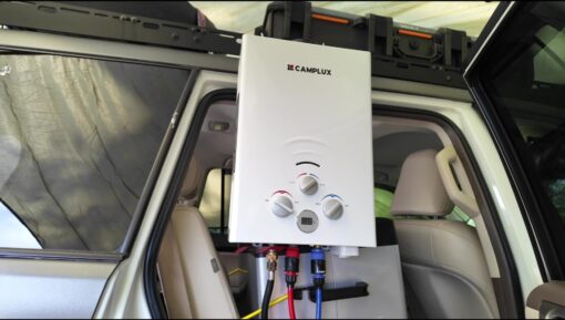 Tankless Water Heater, Camplux 1.58 GPM Propane Portable Water Heater With Pump Kit, White - Image 2