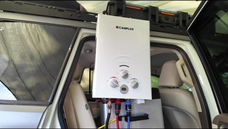 Tankless Water Heater, Camplux 1.58 GPM Propane Portable Water Heater With Pump Kit, White - Image 2