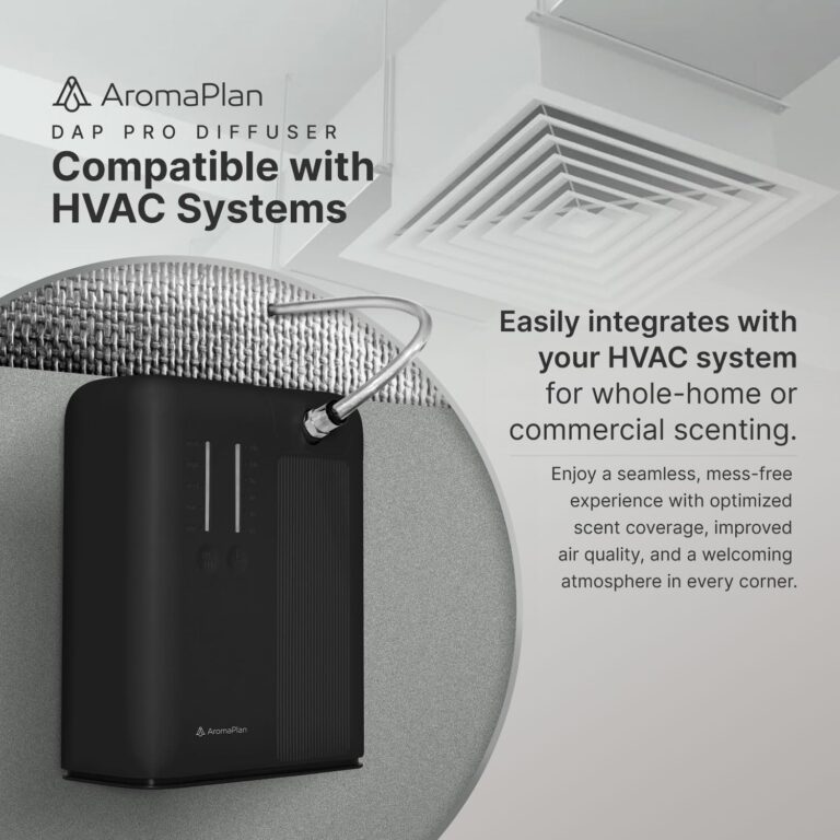 AromaPlan 2025 Waterless HVAC Scent Diffuser Whole House & Commercial Diffuser, 2 Fragrances Included-Smart, Cold-Air Waterless Scent Air- App Control, Bluetooth, AC, 2000 Sq. Ft Coverage,Black - Image 5