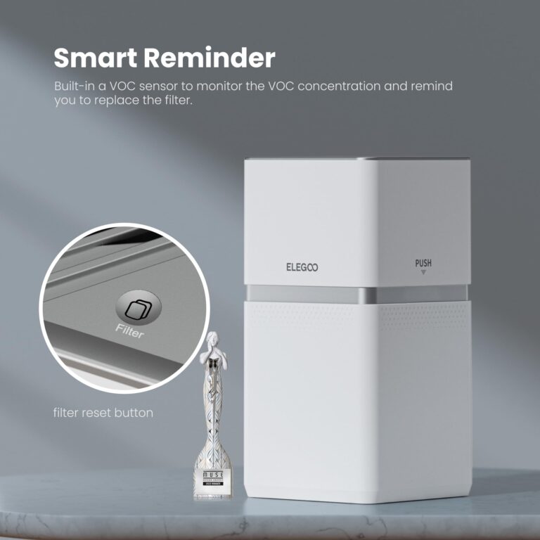 ELEGOO MARS MATE Air Purifier, Remove Up to 95% TVOC, Compatible with Saturn 8k, Saturn 2, Saturn 3, Saturn 3 Ultra, Mars 4 DLP, Mars 4 MAX, Jupiter, Jupiter SE, Saturn 4, Saturn 4 Ultra 3D Printers - Image 5