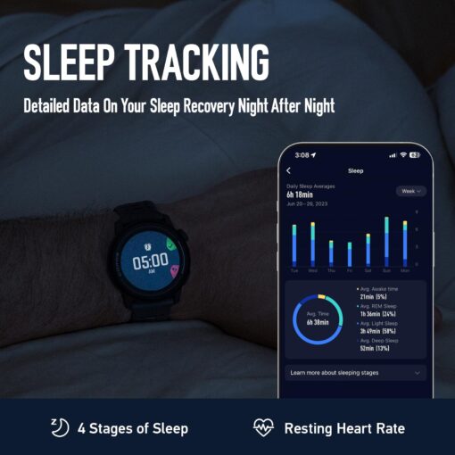 COROS PACE 3 GPS Sport Watch –Lightweight, Comfortable Running Watch, 17-Day Battery Life, Accurate GPS, Heart Rate Monitor, Navigation, Sleep Tracking, Training Plan, Run, Bike, and Ski- Black Nylon - Image 7