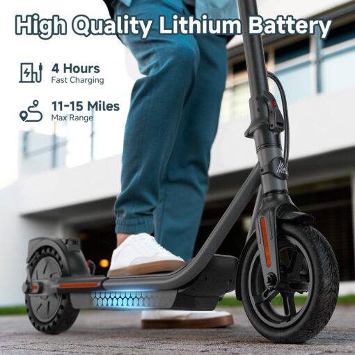 TST Electric Scooter for Adult, Up to 19 MPH and 20 Miles Long Range E Scooter, 8.5"/10" Solid and Pneumatic Tire, Portable Folding EScooter with Dual Brakes, Commuting Escooter App Control - Image 4