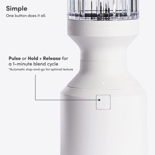 Beast Mega 1200 | Premium Countertop Blender | Smoothies, Shakes, Sauces, Dips, Soups | Blends Ice and Frozen Fruit | XL Vessel | Extra Vessels, Straw System Included | 1200W | (Cloud White, 120V) - Image 5