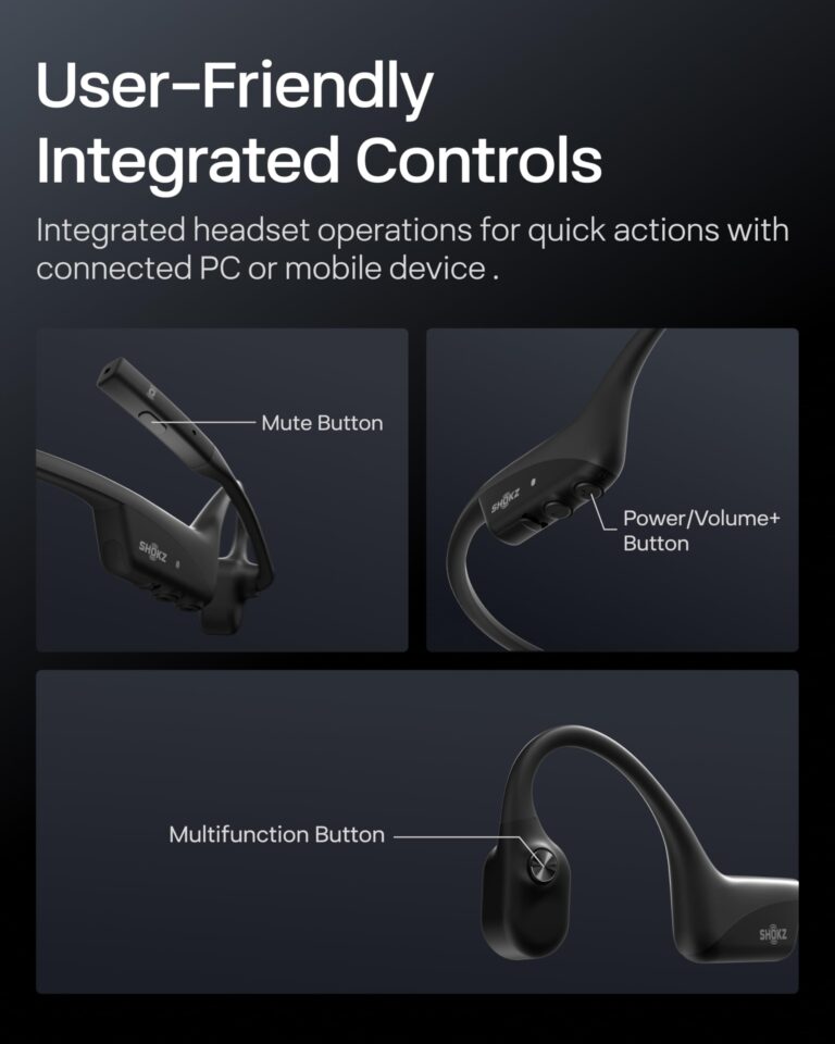 OpenComm2 UC 2025 Upgrade - Open-Ear Wireless Computer Headset with Boom Mic, Bone Conduction Bluetooth Stereo Headphones, USB-C Dongle Compatible with PC and Mac, Zoom Certified - C120 UC - Image 3