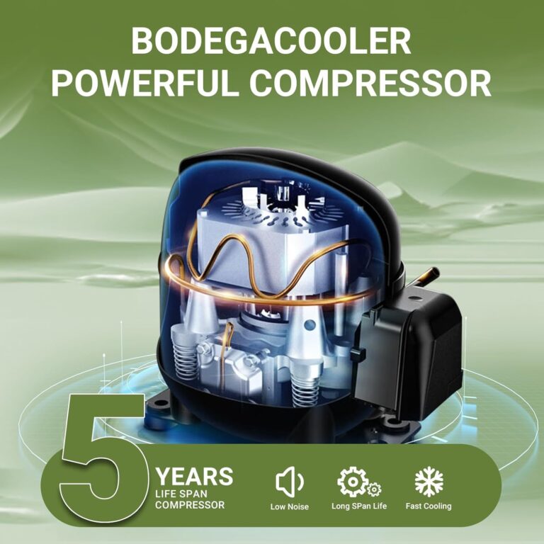 BODEGACOOLER 12 Volt Car Refrigerator, 17.1 Quart Portable Freezer,-4℉-68℉ Car Fridge, Electric Cooler 12/24V DC100-240 Volt AC for Outdoor, Vehicles, Travel, Camping, RV, Home Use - Image 4