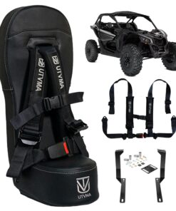 UTVMA Bump Seat Compatible With Can Am X3 - Easy Install | UTV Jump Seat | Bump Seat for Kids - Harness & All Mounting Hardware Included, Front or Rear Use | All Models of X3 | (2017-2025)
