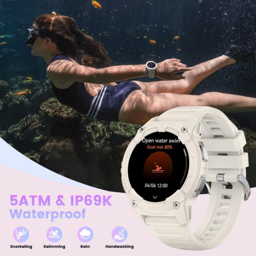 KOSPET Tank S2 Smart Watch for Women GPS, Pressure/Altitude/Compass, 5ATM Waterproof, 1.32" AMOLED Display Fitness Tracker(Answer/Make Call), AI Voice Assistant, 24H Sleep/Hear Rate Monitor - Image 5
