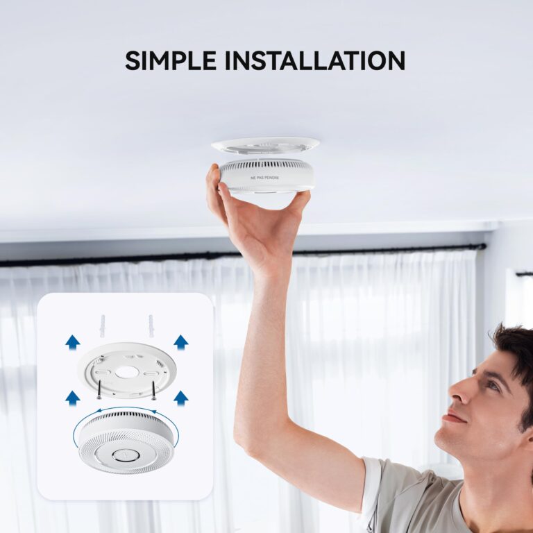 SITERWELL Smoke and Carbon Monoxide Detector 10-Year Battery, Wireless Interconnected Smoke Alarm Carbon Monoxide Detector with Dual Language Voice Alerts for Home and Babyroom, 4 Pack - Image 4