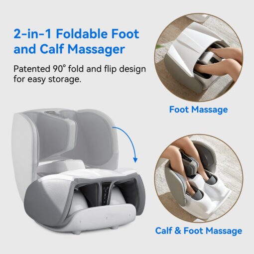 HMMSYLVA Foldable Foot and Calf Massager,2 in 1 Foot and Calf Massager with Heat for Fatigue Relief,Gifts for Men,Women - Image 9