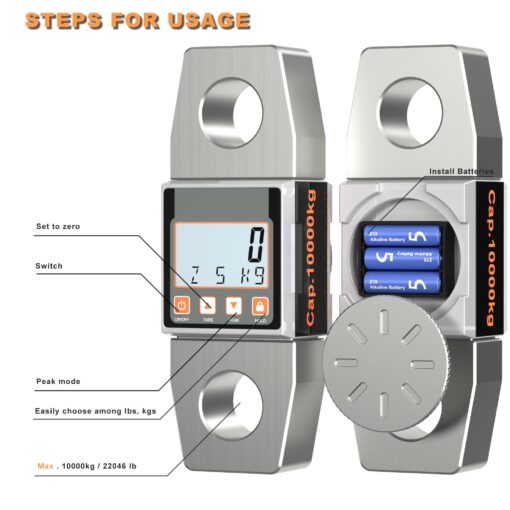 Portable Crane Scale 10T LCD Digital High Precision Weighing Scale Electronic Hook Hanging Scale - Image 5