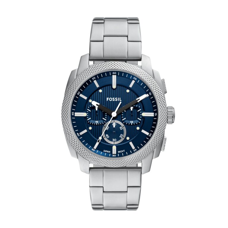 Fossil Men's Machine Chronograph Stainless Steel Watch Silver/Blue
