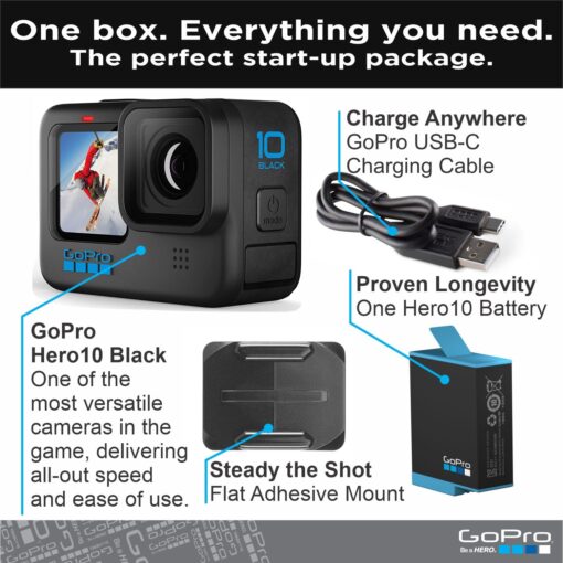 GoPro HERO10 Black- E-Commerce Packaging - Waterproof Action Camera with Front LCD & Touch Rear Screens, 5.3K60 Ultra HD Video - Image 9