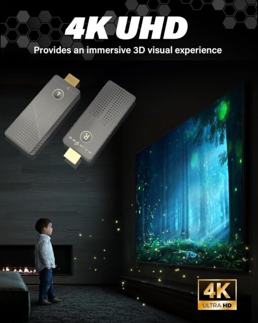 Wireless HDMI Transmitter and Receiver 4K, FAIRBEE Wireless HDMI Extender Kit, True 4K, Plug and Play, Support 16TX to 1RX, Streaming Video/Audio from Laptop/PC/Camera to HDTV/Projector/Monitor - Image 5