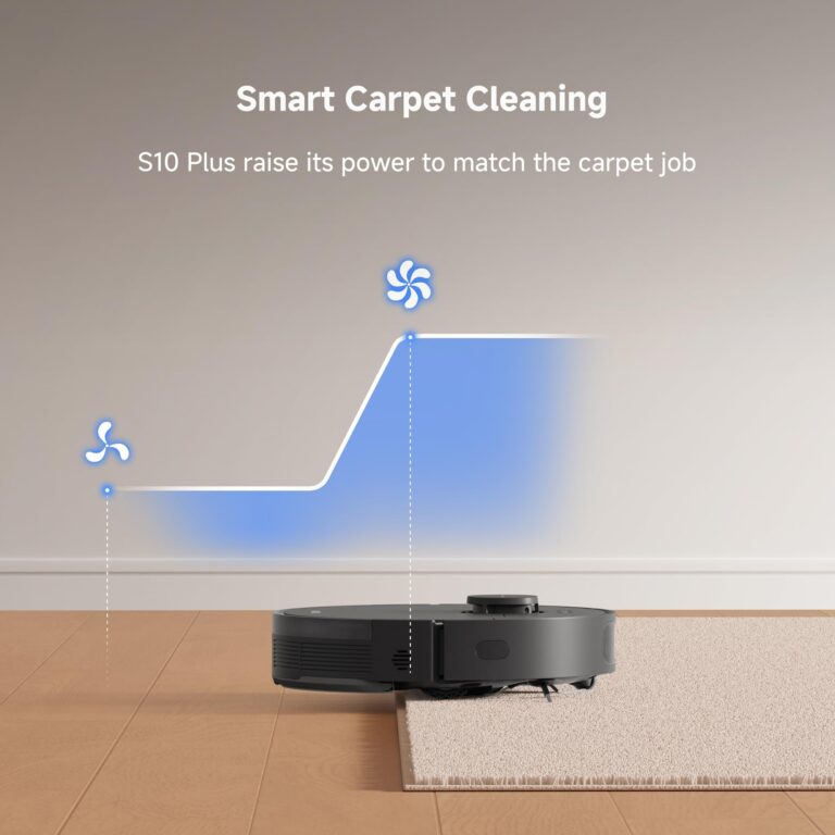 Mova S10 Plus Robot Vacuum with Self-Empty Dock, 7000Pa Suction, Liftable Brush, Hands-Free Cleaning for up to 90 Days with 4L Dust Bag, PreciSense LiDAR Navigation, App & Voice Control - Image 5