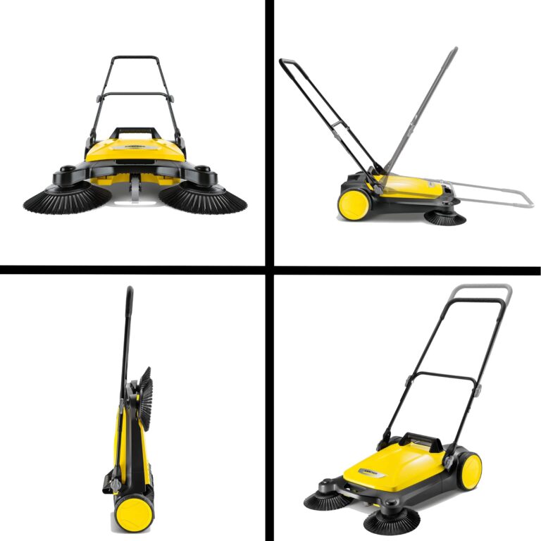 Kärcher - S 4 Twin Walk-Behind Outdoor Hand Push Sweeper - 5.25 Gallon Capacity - 26.8" Sweeping Width - Sweeps up to 26,000 ft²/Hour,Yellow - Image 2