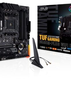 ASUS TUF GAMING B550M-PLUS WiFi II AMD AM4 (3rd Gen Ryzen) microATX motherboard (PCIe 4.0, WiFi 6 2.5Gb LAN, BIOS FlashBack, HDMI 2.1, USB 3.2 Gen 2, Addressable Gen 2 RGB header and AURA Sync)