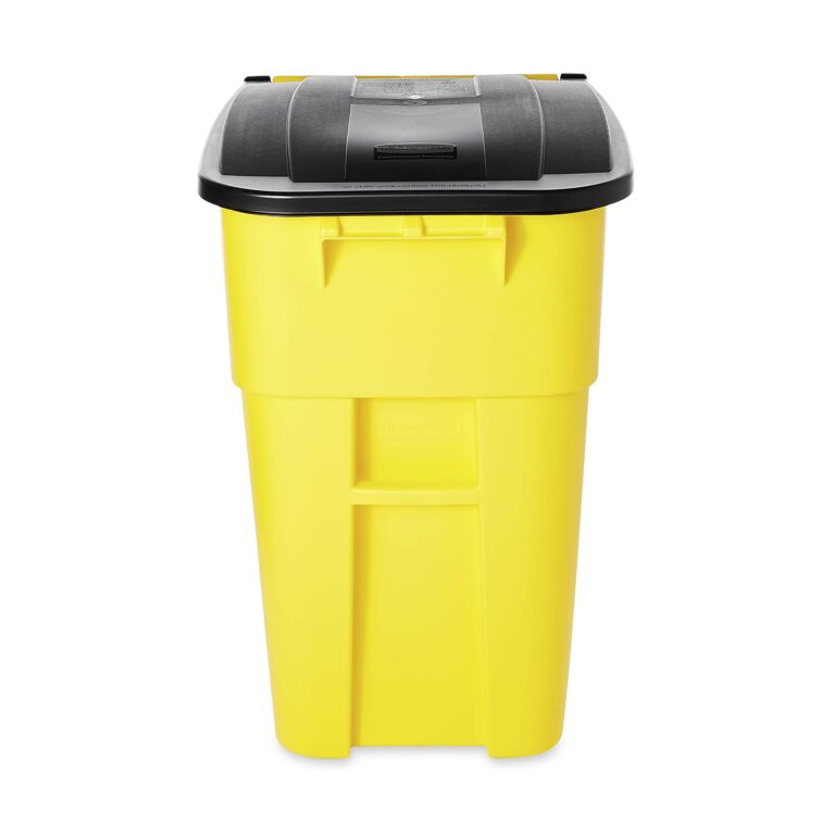 Rubbermaid Commercial Products BRUTE Rollout Heavy-Duty Wheeled Trash/Garbage Can, 50-Gallon, Yellow, for Restaurants/Hospitals/Offices/Warehouses/Garage - Image 12