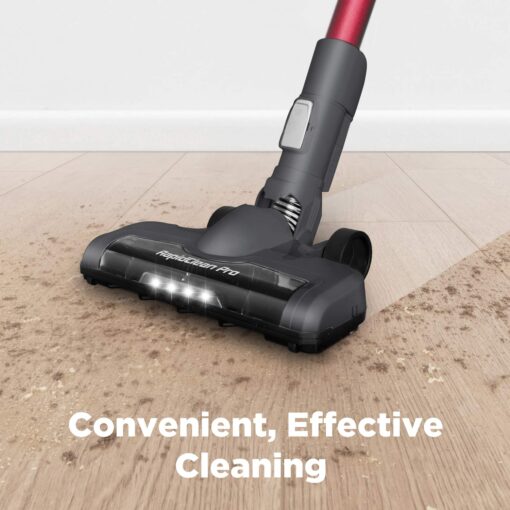 Eureka Lightweight Cordless Stick Vacuum Cleaner Convenient for Hard Floors, Rechargeable Handheld Vacuum Cleaner Portable with Powerful Motor Efficient Suction, RapidClean Pro NEC186, Rose Red - Image 8