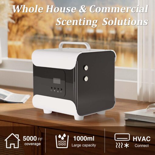 Whole House HVAC Scent Diffuser - 5000 Sq Ft Coverage, Wi-Fi & Bluetooth App Control, 1000ML Hotel Collection, Waterless Cold Air Diffuser for Large Rooms & Commercial Use, Metal Design - Image 7