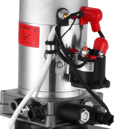 Mophorn 12 Quart Single Acting Hydraulic Pump 12V Hydraulic Power Unit with Steel Reservoir for Dump Trailer Truck Car Lift Unit - Image 6