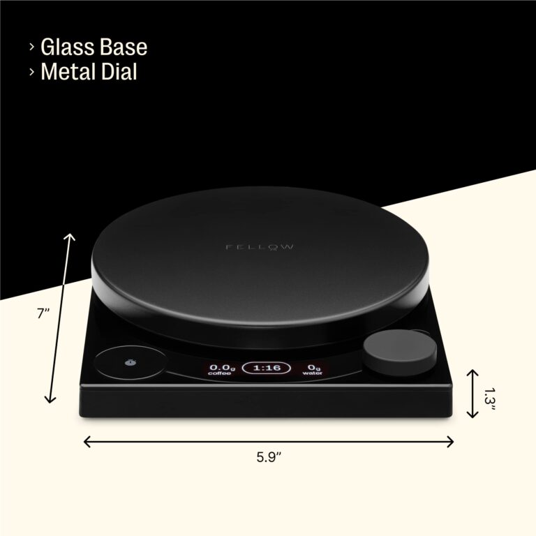 Fellow Tally Pro Studio Digital Coffee Scale - Precision Scale with Glass Top - Digital Kitchen Scale for Coffee & Small Goods up to 5 lbs - Measures in g, oz, lbs, & mm - Matte Black - Image 6