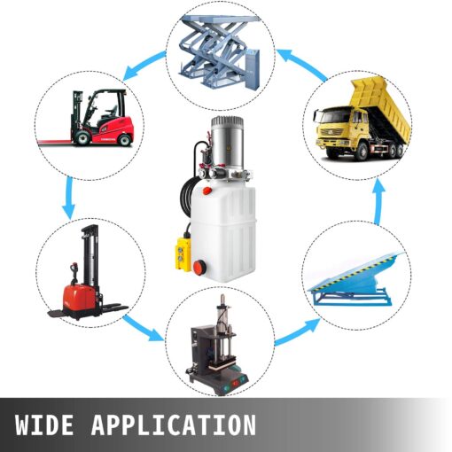 Mophorn 6 Quart Hydraulic Pump Hydraulic Power Unit (Plastic, 6 Quart/Double Action) - Image 5