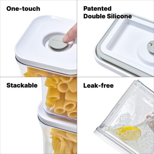 VAKUEN Premium Airtight Food Storage Containers Mega 8P/Set. Total 46.11cup, 7pcs Container and Vacuum Sealer. Smart One-Click Seal Lid, Patented Double Silicone Lining, 100% Leak Proof, BPA-FREE - Image 2