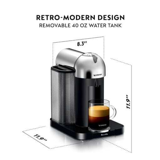 Nespresso BNV250CRO1BUC1 Vertuo Coffee and Espresso Machine, Chrome - Image 6