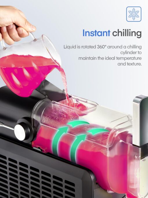 Slushie Machine, No Ice Needed, 68 oz FOHERE Slushy Machine for Home with Self-Clean Function, Professional Frozen Margarita Machine, 5 Preset Programs, Frozen Margarita, Frappé, Milkshake, and More - Image 4