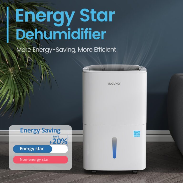 Waykar 120 Pints Energy Star Home Dehumidifier for Spaces up to 6,000 Sq. Ft at Home, in Basements and Large Rooms with Drain Hose, Handle, Auto Defrost and Self-Drying. - Image 8
