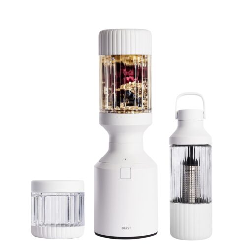 Beast Blender + Hydration System | Blend Smoothies and Shakes, Infuse Water, Premium Kitchen Countertop Design, 1000W (Cloud White)
