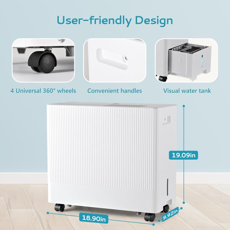 Euhomy 4500 Sq.Ft Energy Star Dehumidifier for Basement with Drain Hose, 50 Pint to 110 Pint Dehumidifier with 1.59 Gallon Water Tank, Auto Drainage,Large Dehumidifiers For Home with 4 Operation Modes - Image 3