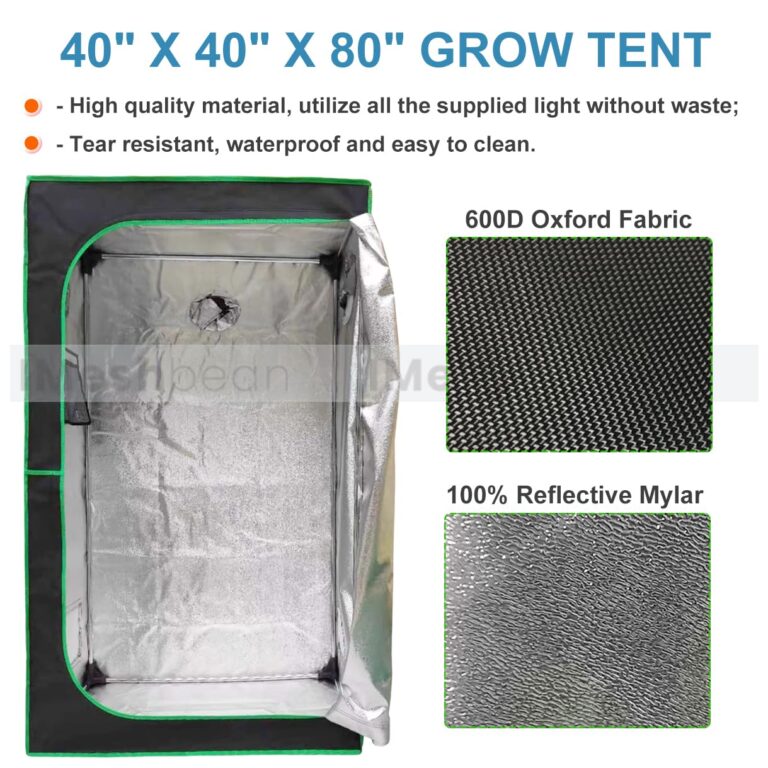 Grow Tent Kit, Complete 40" x 40" x 80" High Reflective Mylar Hydroponics Indoor Plant Growing Tent with LED Grow Light ，Carbon Filter ，Ventilaion Fan Growing System+Accesseries - Image 6