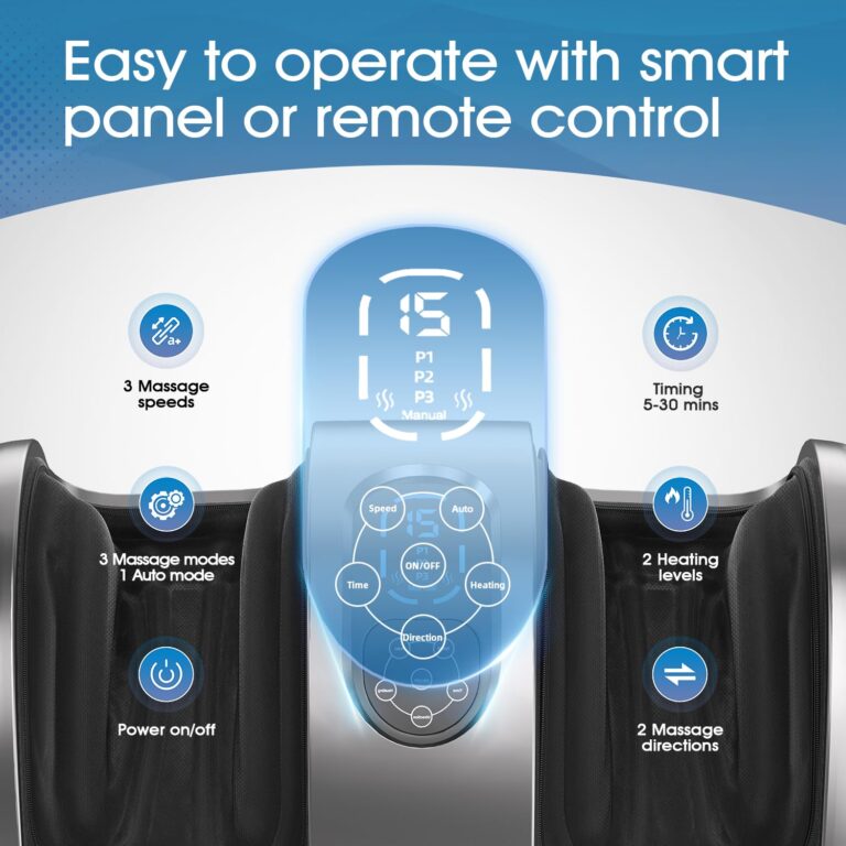 TISSCARE Shiatsu Foot Massager with Heat: FSA HSA Eligible Foot Massager for Plantar Fasciitis, Neuropathy, Circulation and Pain Relief, Massage Feet/Leg/Calf/Ankle at Home/Office, Gifts for Women Men - Image 5
