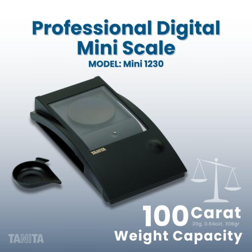 Tanita 1230 Professional Mini Diamond Scale - Japan Technology - Portable Carat Scale for Precise Gem Weighing - Energy Saving and Auto Power Off - Easy to Read 5 Digit LCD Display - Image 6