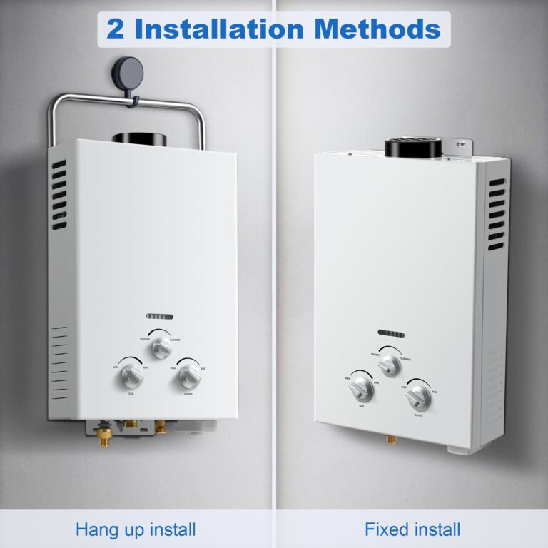 Outdoor Propane Tankless Water Heater - 6L 1.58 GPM Portable Gas Water Heater with Handle & Overheating Protection, Instant Hot Water for RV Cabin Camping Boat Barn - Image 3