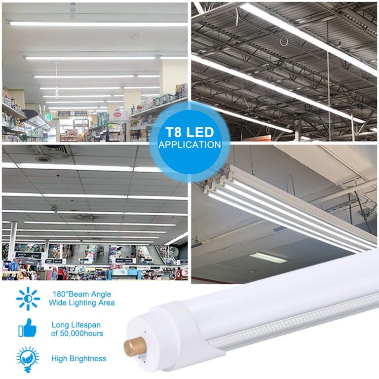 ONLYLUX 8ft LED Bulbs,12 Pack 96" 45W FA8 Single Pin LED Tube Lights 5400LM, 6000k, Milky Cover, F96T12 Bulb Fluorescent Replacement, Ballast Bypass - Image 3