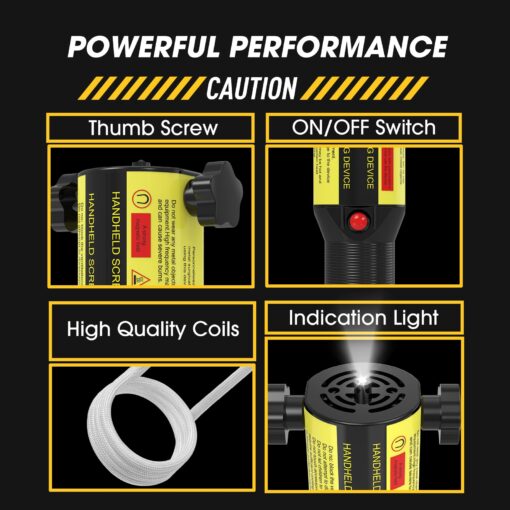 Induction Heater Bolt 1200W 110V,Induction Bolt Heater Removal Tool Kit with 8 Coils for Rusty Screw Removing - Image 5