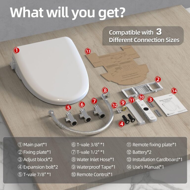 Bidet Toilet Seat Elongated, Smart Heated Toilet Seat, Instant Warm Water & Dryer, Feminine & Rear Wash, Self-Clean Nozzle, Slow Close Lid, Child/ECO/Silent Mode - Image 3