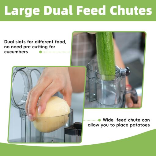 Magiccos 14-Cup Lemon Slicer Food-Processor - Large Feed Chute, 13 Speeds & Pulse, 3 Programs，Cheese Shredding, Cutting Fries, Meat Chopping, Shredding and Slicing, Mixing and Doughing, for Home Use - Image 4