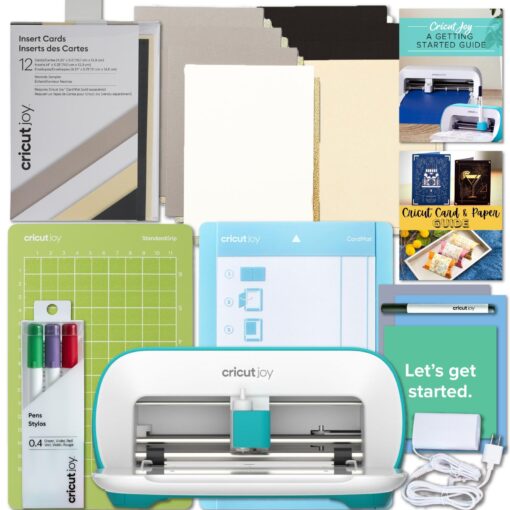 Cricut Joy Machine with Insert Cards, Cutting Mats and Pen Set Bundle - DIY Card Making Kit, Portable Craft Cutting Machine and Materials for Customized Crafts, Cards, Home Decor Projects and Decals