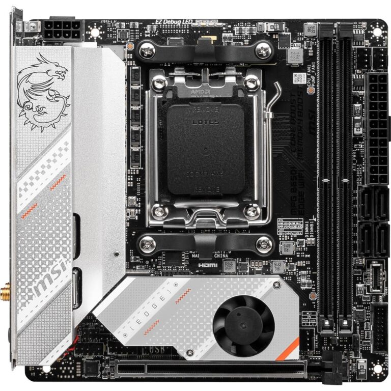 MSI MPG B650I Edge WiFi Gaming Motherboard (AMD Ryzen 9000/8000/7000 Series Processors, AM5, DDR5, PCIe 4.0, M.2, SATA 6Gb/s, USB 3.2 Gen 2, HDMI, Wi-Fi 6E, Bluetooth 5.3, 2.5Gbps LAN, Mini-ITX) - Image 8