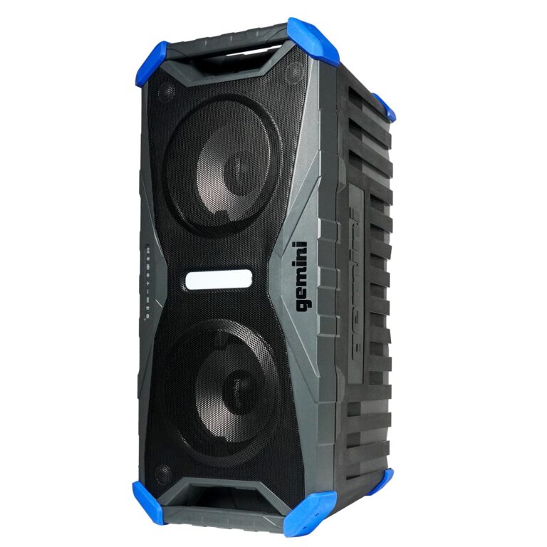 Gemini Sound SoundSplash 400W Floating Waterproof Wireless Bluetooth Speaker, LED Light Show, Dual 8” Woofers & NFC Pairing - Perfect for Pool Parties, Beach, Travel & Home Fun (Gray/Blue) - Image 2