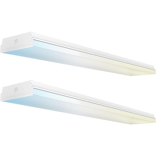 Sunco 2 Pack 60W 8 Inch LED Commercial Industrial Warehouse Workshop Prisma Wraparound Light, 7200 Lumens, 3 CCT 4000K Cool White/5000K Daylight/6000K Daylight Deluxe, Non-Dimmable, AC120-277V - ETL